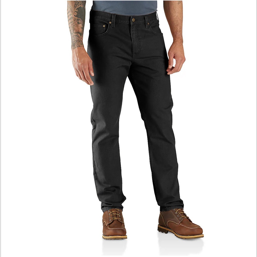 Carhartt Rugged Flex® Slim Fit Duck Tapered 5-Pocket Pant. Black.  40X30